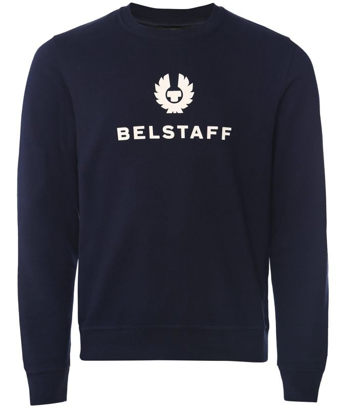 BELSTAFF SIGNATURE CREW NECK SWEATSHIRT JUMPER IN DARK INK RRP £130 BNWT