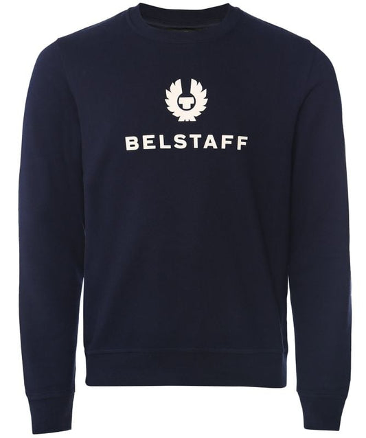 BELSTAFF SIGNATURE CREW NECK SWEATSHIRT JUMPER IN DARK INK RRP £130 BNWT