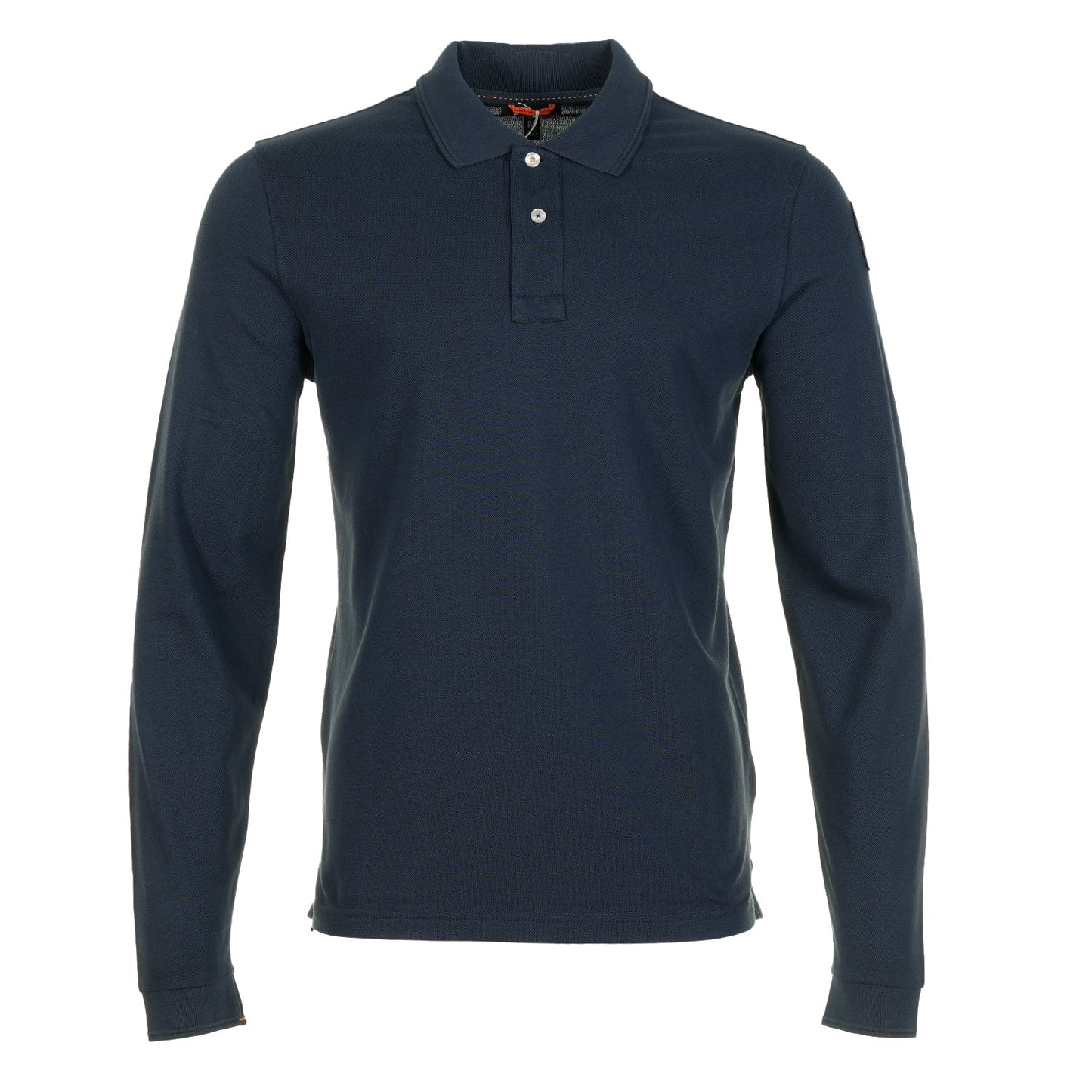 PARAJUMPERS OBERON LONG SLEEVE SLIM FIT PIQUE COTTON POLO SHIRT NAVY BLUE RRP £120 BNWT