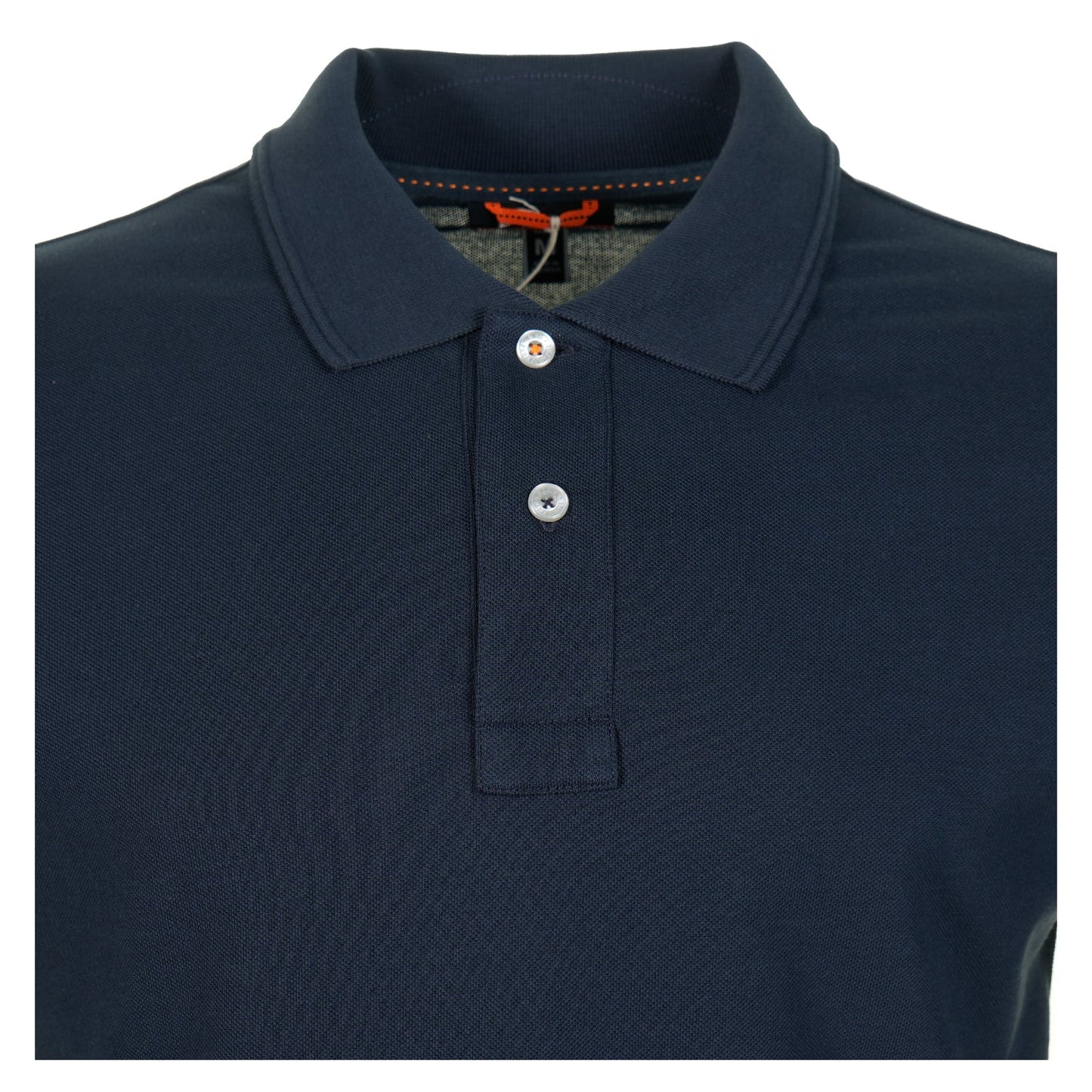 PARAJUMPERS OBERON LONG SLEEVE SLIM FIT PIQUE COTTON POLO SHIRT NAVY BLUE RRP £120 BNWT