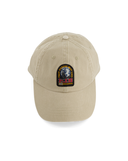 PARAJUMPERS LOGO PATCH COTTON BASEBALL CAP SAFARI BEIGE RRP £55 BNWT