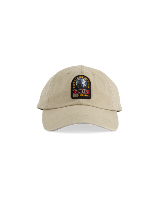 PARAJUMPERS LOGO PATCH COTTON BASEBALL CAP SAFARI BEIGE RRP £55 BNWT