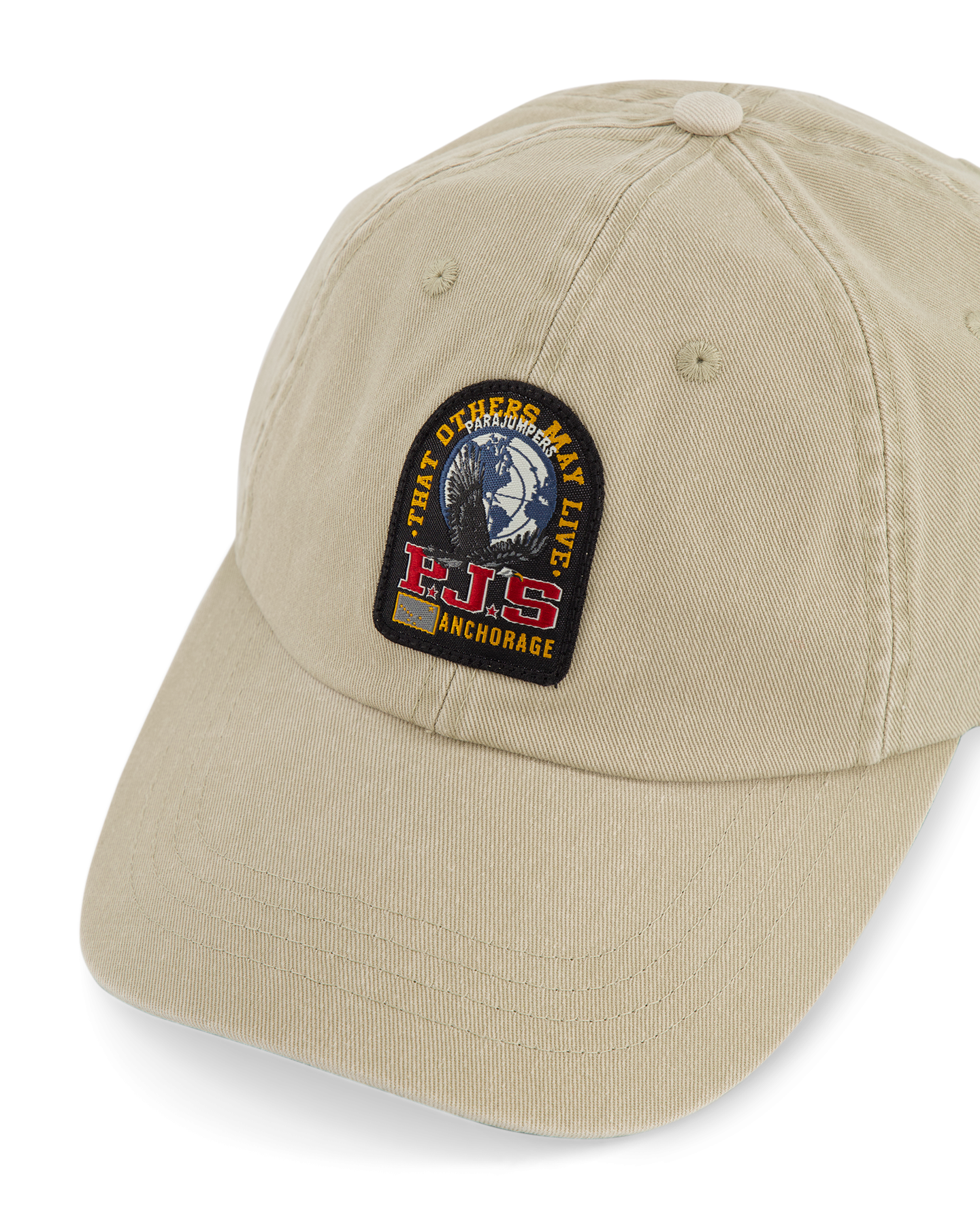 PARAJUMPERS LOGO PATCH COTTON BASEBALL CAP SAFARI BEIGE RRP £55 BNWT