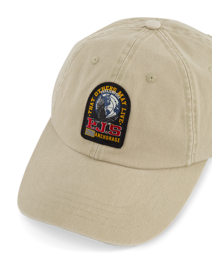 PARAJUMPERS LOGO PATCH COTTON BASEBALL CAP SAFARI BEIGE RRP £55 BNWT