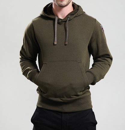 PARAJUMPERS EVEREST COTTON FLEECE HOODIE SWEATSHIRT DEEP MOSS GREEN RRP £185 BNWT