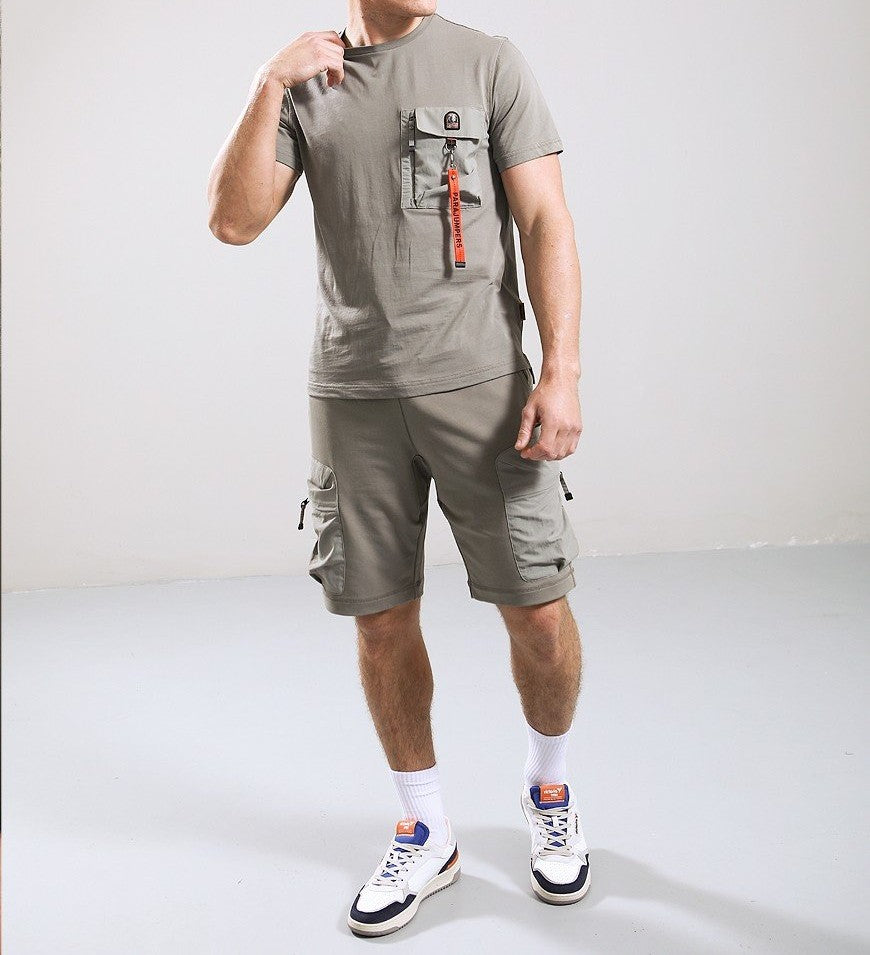 PARAJUMPERS MOJAVE PATCH LOGO POCKET T-SHIRT NOWHERE BEIGE M RRP £105 BNWT