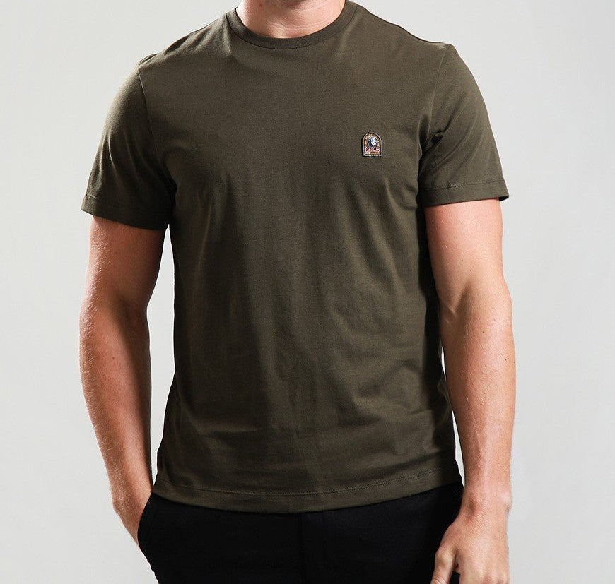 PARAJUMPERS PATCH LOGO COTTON T-SHIRT DEEP MOSS GREEN 3XL RRP £70 BNWT