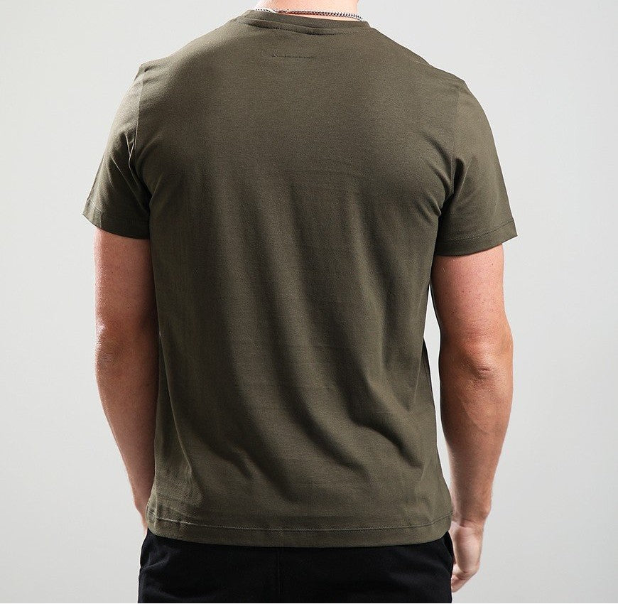 PARAJUMPERS PATCH LOGO COTTON T-SHIRT DEEP MOSS GREEN 3XL RRP £70 BNWT