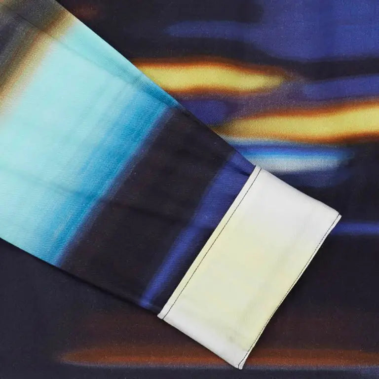 PAUL SMITH PS LYOCELL/COTTON ABSTRACT LONG SLEEVE SHIRT NAVY L RRP £145 BNWT