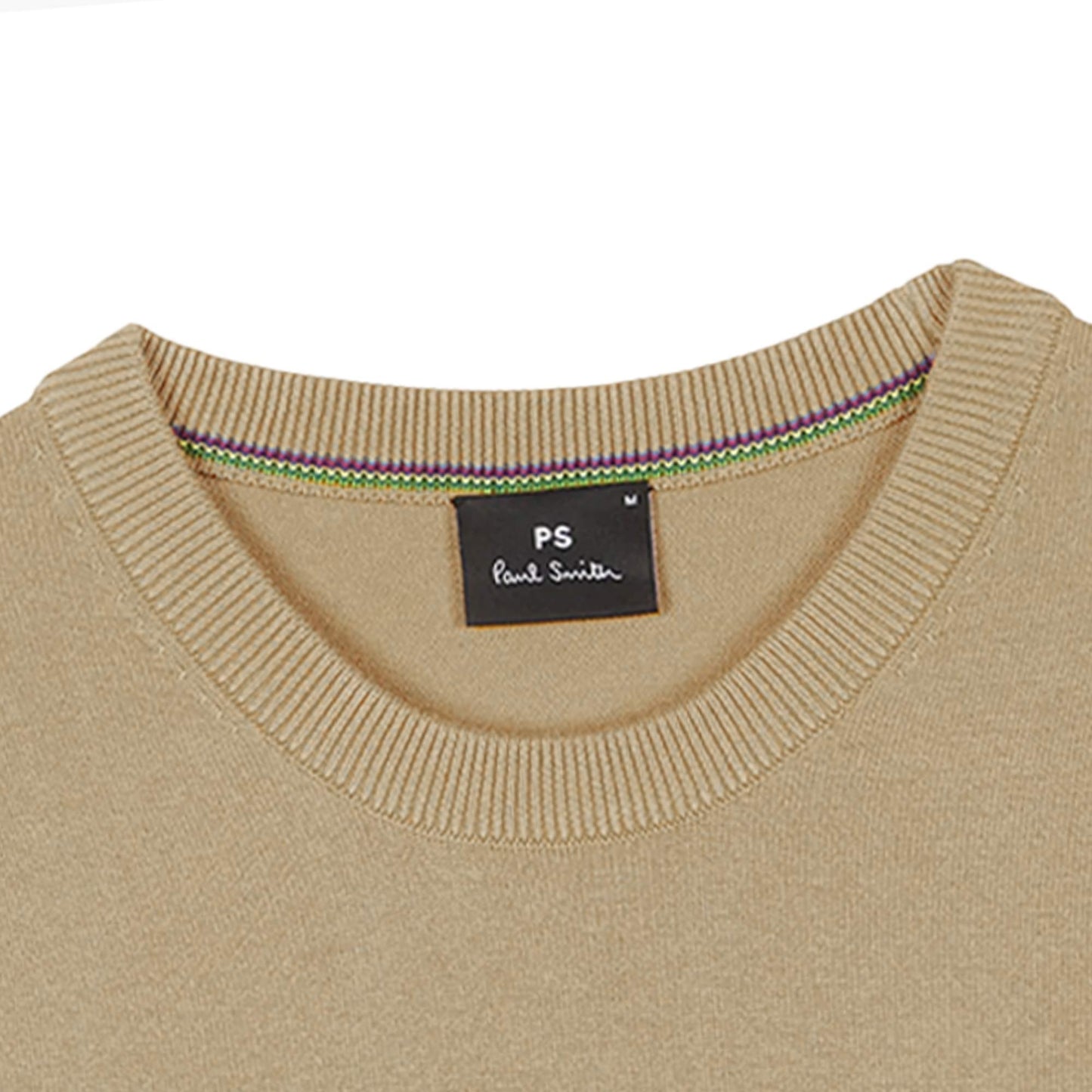 PAUL SMITH ORGANIC COTTON CREW NECK ZEBRA LOGO JUMPER BEIGE RRP £125 BNWT