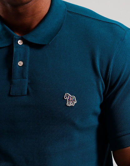 PAUL SMITH ZEBRA PIQUE COTTON POLO SHIRT INKY BLUE (48B) 2XL RRP £90 NEW