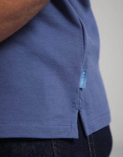 PAUL SMITH PS HALF ZIP ORGANIC COTTON POLO SHIRT BLUE 2XL RRP £100 BNWT