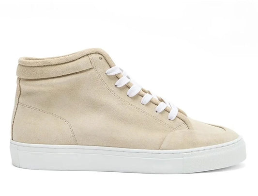 BELSTAFF RALLY HIGH TOP SUEDE LEATHER TRAINERS SNEAKERS FAWN UK 9 RRP £275 BNIB