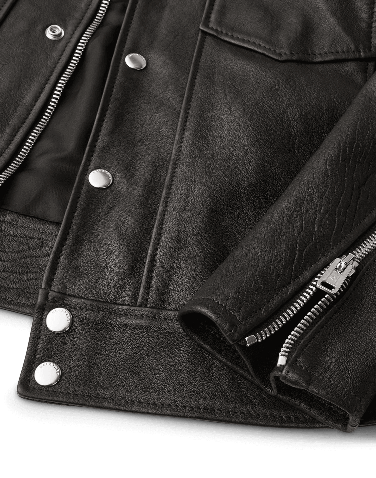 BELSTAFF PISTON TUMBLED LANDER LEATHER JACKET BLACK UK44 XL/2XL RRP £1350 BNWT