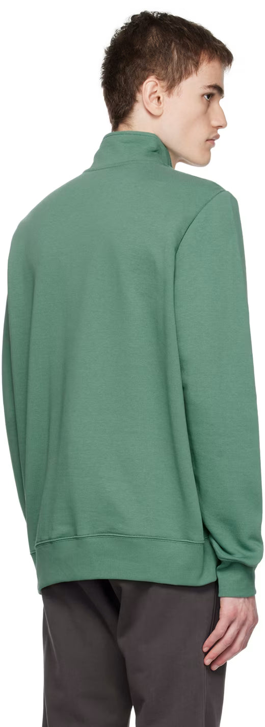 PAUL SMITH PS QUARTER ZIP COTTON FLEECE SWEATSHIRT GREEN XL RRP £135 BNWT