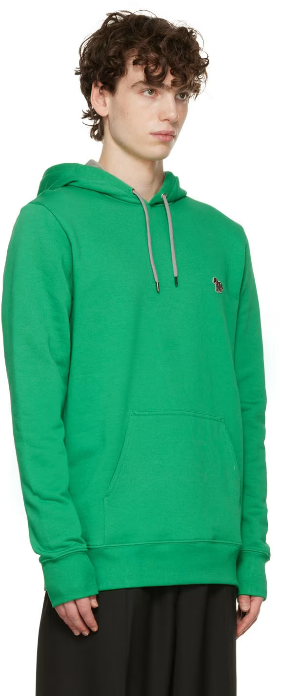 PAUL SMITH PS COTTON FLEECE HOODED SWEATSHIRT HOODIE GREEN 2XL RRP £150 BNWT
