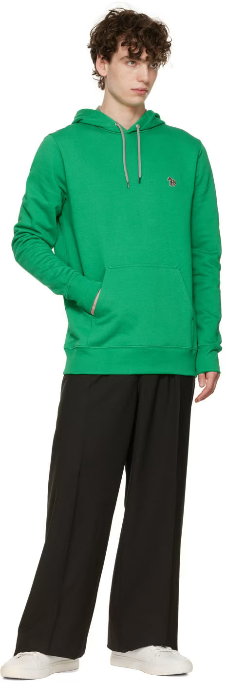 PAUL SMITH PS COTTON FLEECE HOODED SWEATSHIRT HOODIE GREEN 2XL RRP £150 BNWT