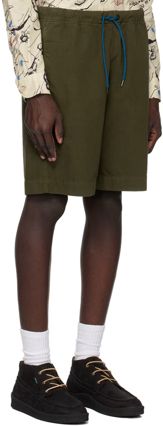 PAUL SMITH PS COTTON/LYOCELL DRAWSTRING SHORTS KHAKI 40 WAIST RRP £110 BNWT