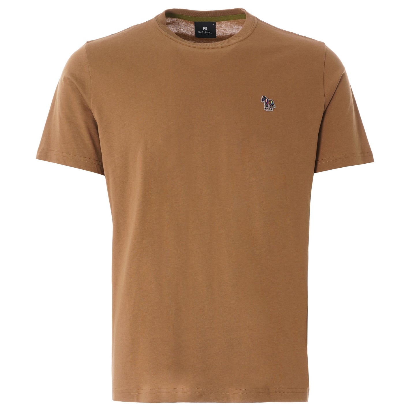 PAUL SMITH PS ZEBRA LOGO COTTON T-SHIRT CAMEL BROWN RRP £60 BNWT