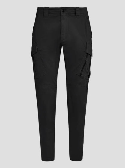 C.P. COMPANY 124A STRETCH SATEEN LENS CARGO PANTS BLACK IT56 3XL RRP £280 BNWT