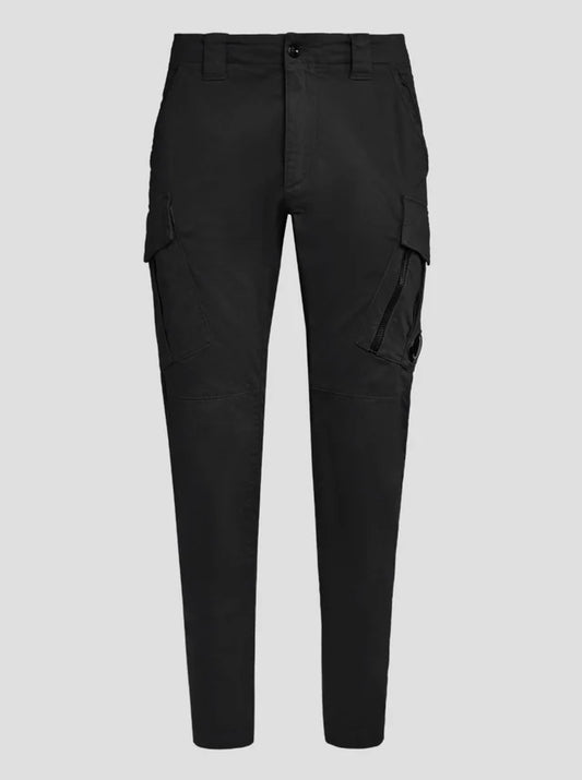 C.P. COMPANY 124A STRETCH SATEEN LENS CARGO PANTS BLACK IT56 3XL RRP £280 BNWT