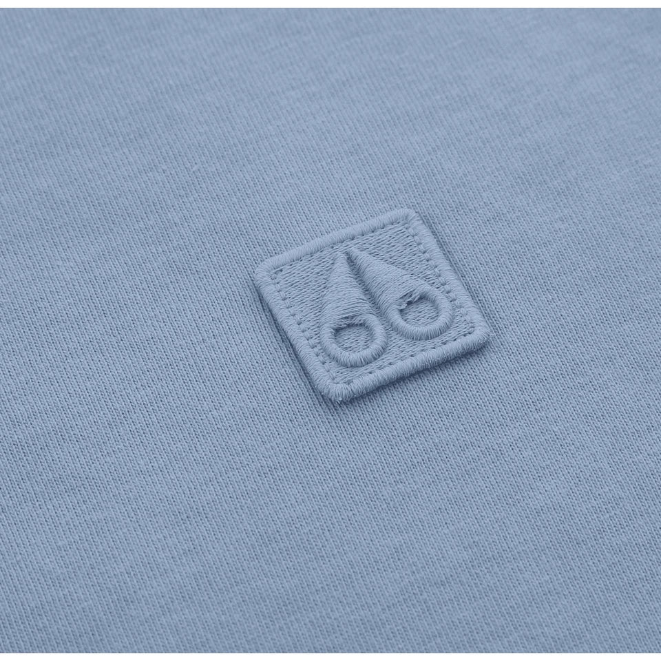 MOOSE KNUCKLES DULUTH PIQUE COTTON T-SHIRT SEA BLUE RRP £85 BNWT