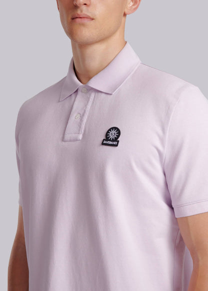 SANDBANKS PIQUE COTTON BADGE LOGO POLO SHIRT LILAC 5XL RRP £110 BNWT
