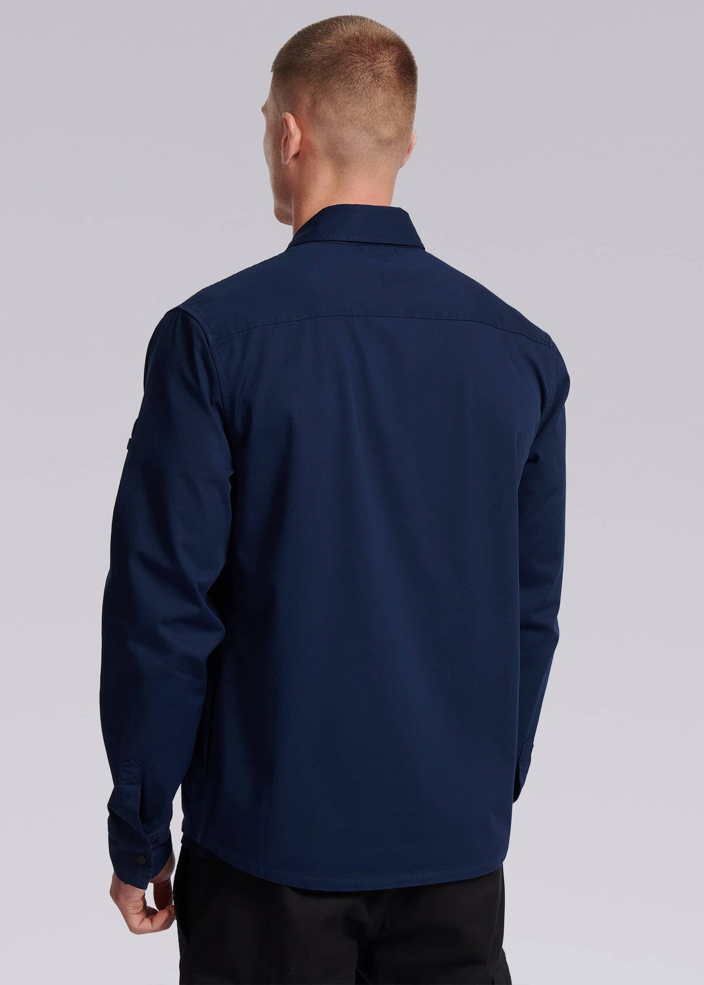 SANDBANKS GABERDINE COTTON ZIP UP OVERSHIRT JACKET NAVY BLUE RRP £245 BNWT